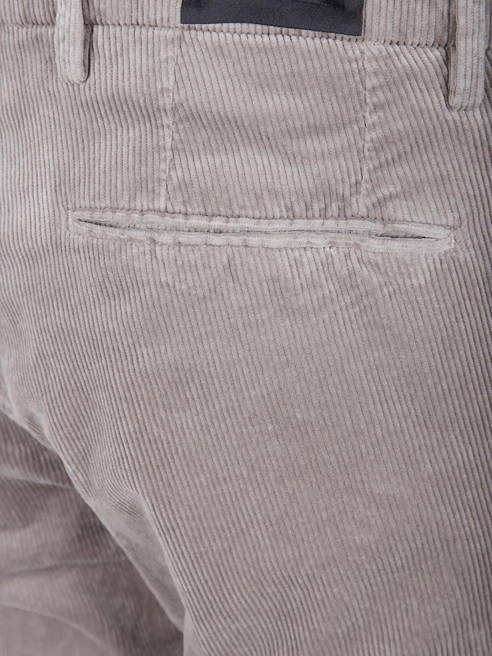 michael coal Ribfluwelen broek met knoop Grijs