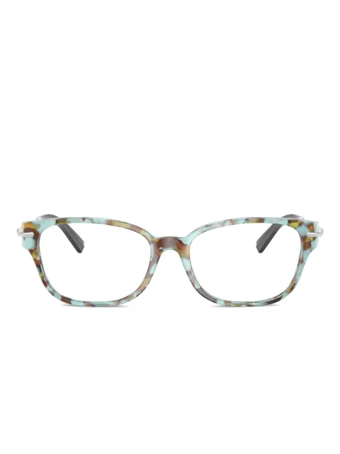 Tiffany & Co Eyewear lentes Havana con armazón cuadrada