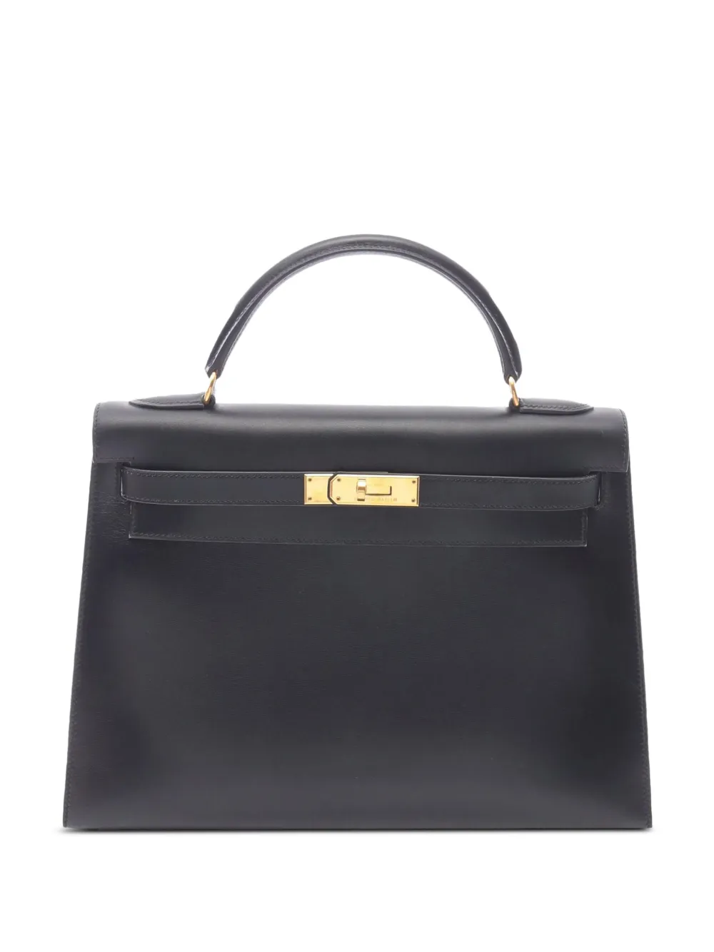 Hermès Pre-Owned 1999 Box Calf Kelly Sellier 32 satchel | Black | Image 1