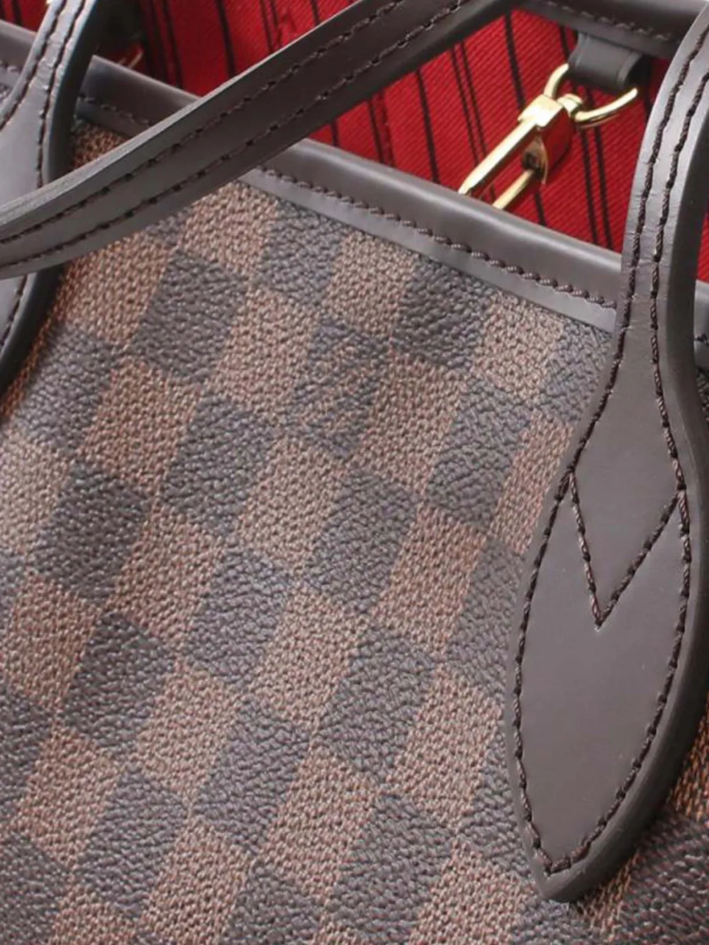 Pre-owned Louis Vuitton 2010-2025 Damier Ebene Neverfull Pm Tote Bag In Brown
