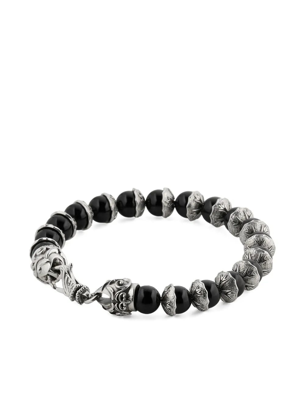 Emanuele Bicocchi Beaded Tourmaline Bracelet In Black