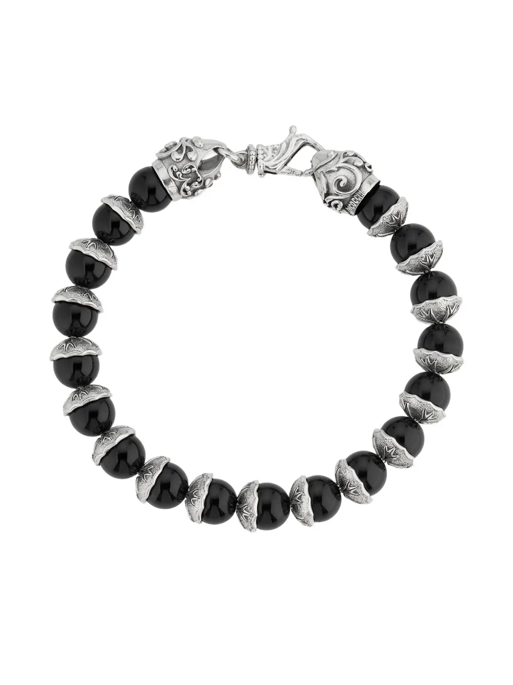 Emanuele Bicocchi Beaded Tourmaline Bracelet In Black