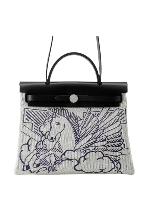 Hermès Pre-Owned sac à main Toile and Vache Hunter Pegase Pop Herbag Zip 31 (2020)