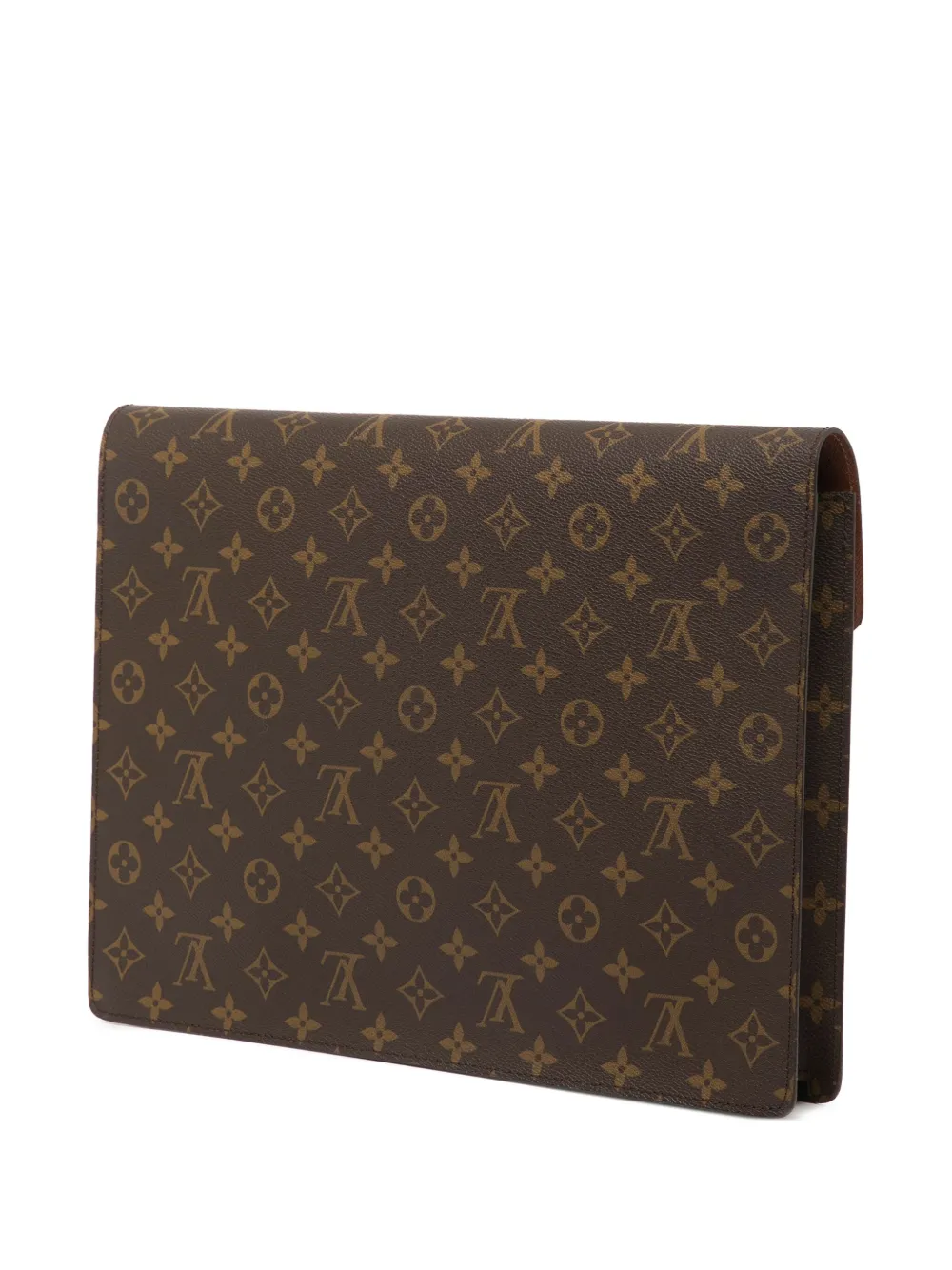 Pre-owned Louis Vuitton 1991 Monogram Porte-documents Senateur Business Bag In Brown
