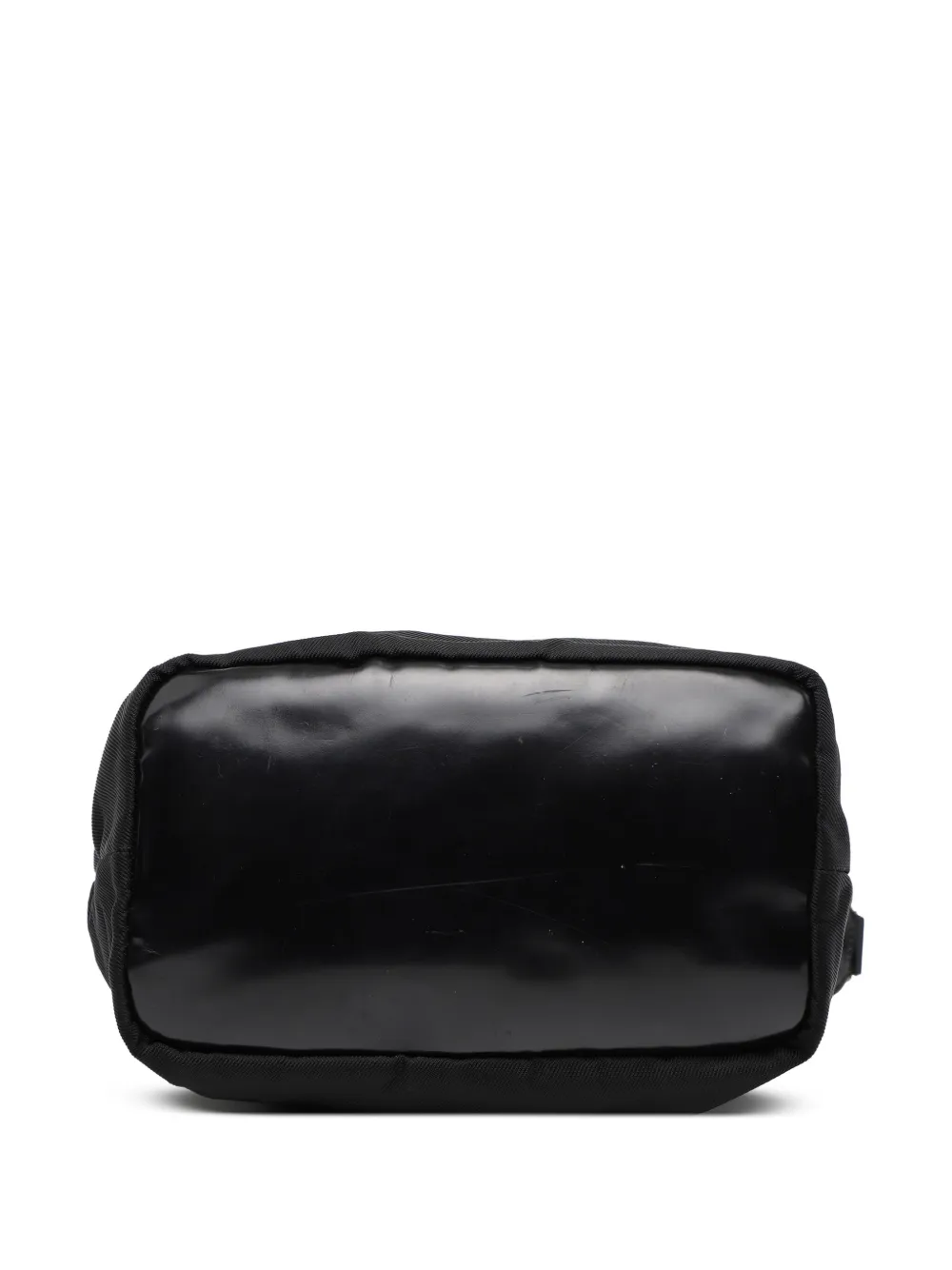 Pre-owned Gucci 2000-2015 Nylon Bamboo Shoulder Bag In Black