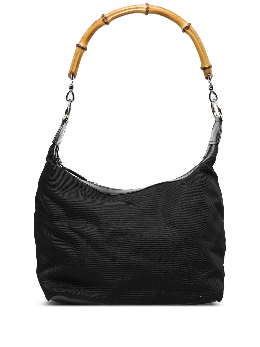 Gucci Pre-Owned 2000-2015 ナイロン バンブー ショルダーバッグ - ブラック