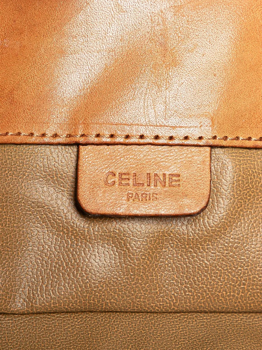 Pre-owned Celine 2007 Macadam Coated Canvas Clutch Bag In Brown