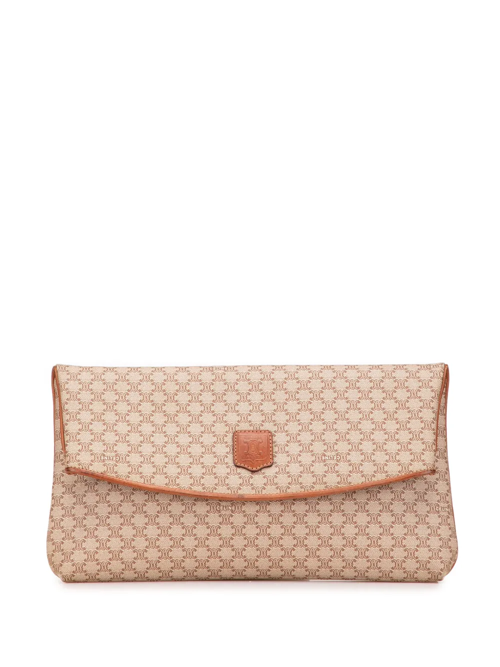 Celine Pre-Owned 2007 Macadam Coated Canvas clutch bag | Brown | Image 1