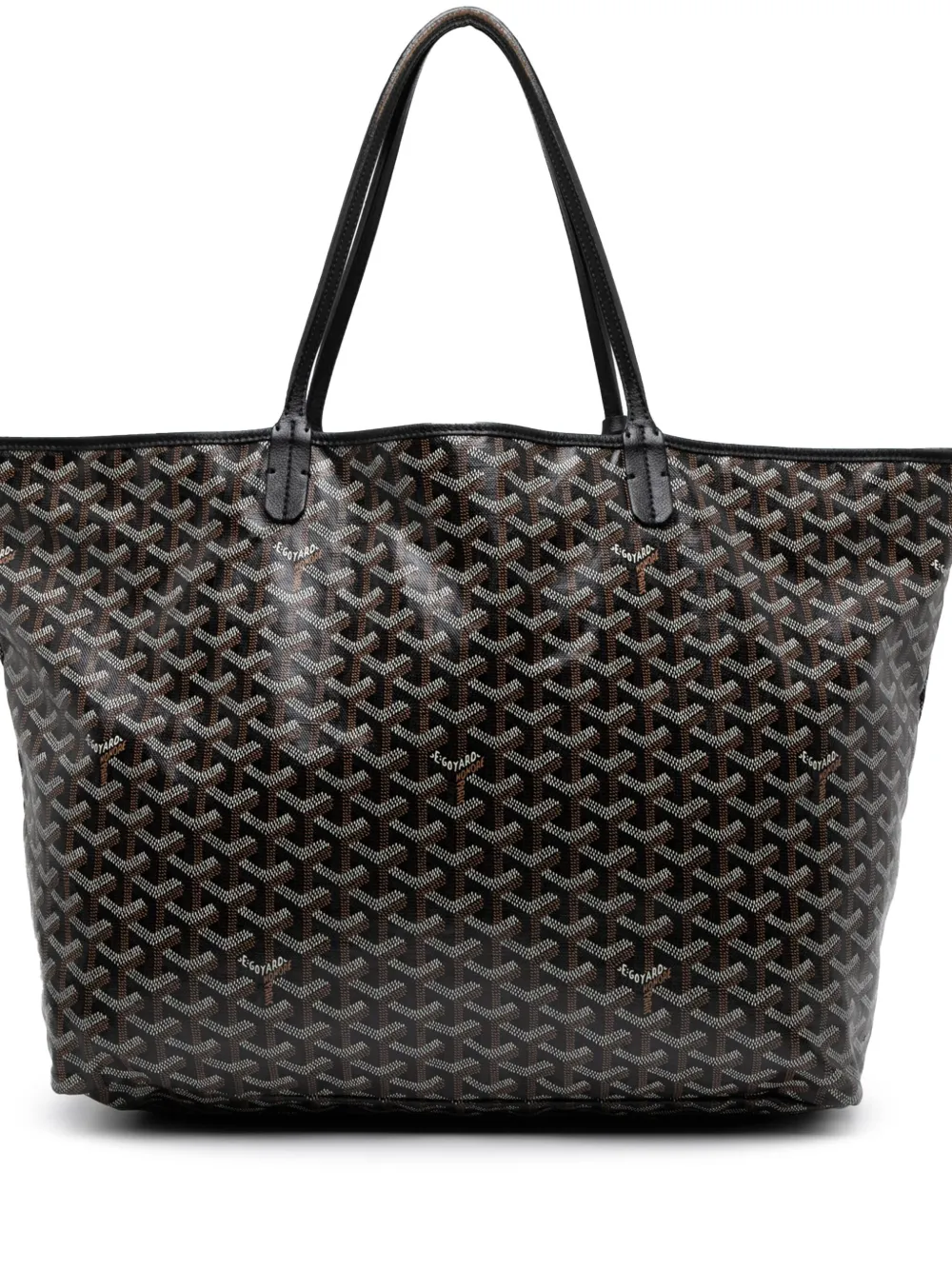 Pre-owned Goyard 2017 Ine Saint Louis Gm Tote Bag In Black