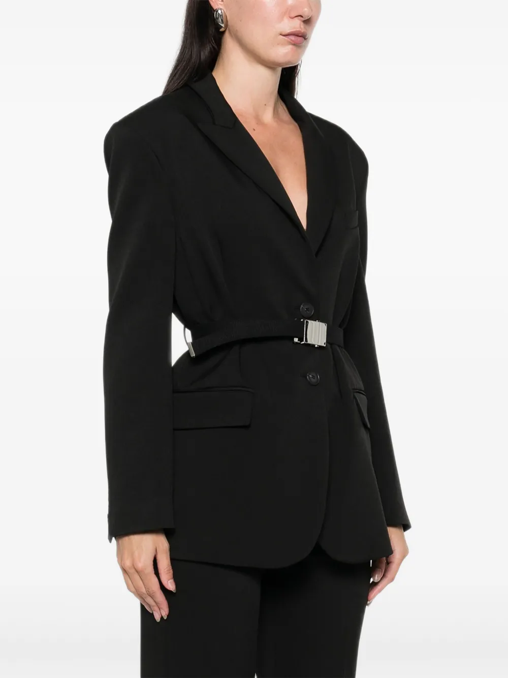 DRHOPE Blazer met ceintuur Zwart