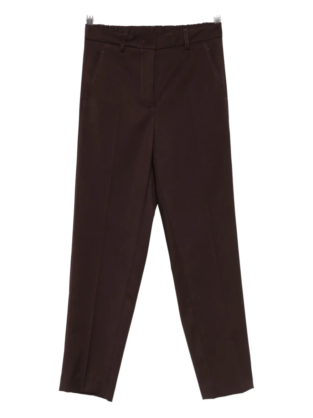 Drhope Pressed-crease Trousers In Brown
