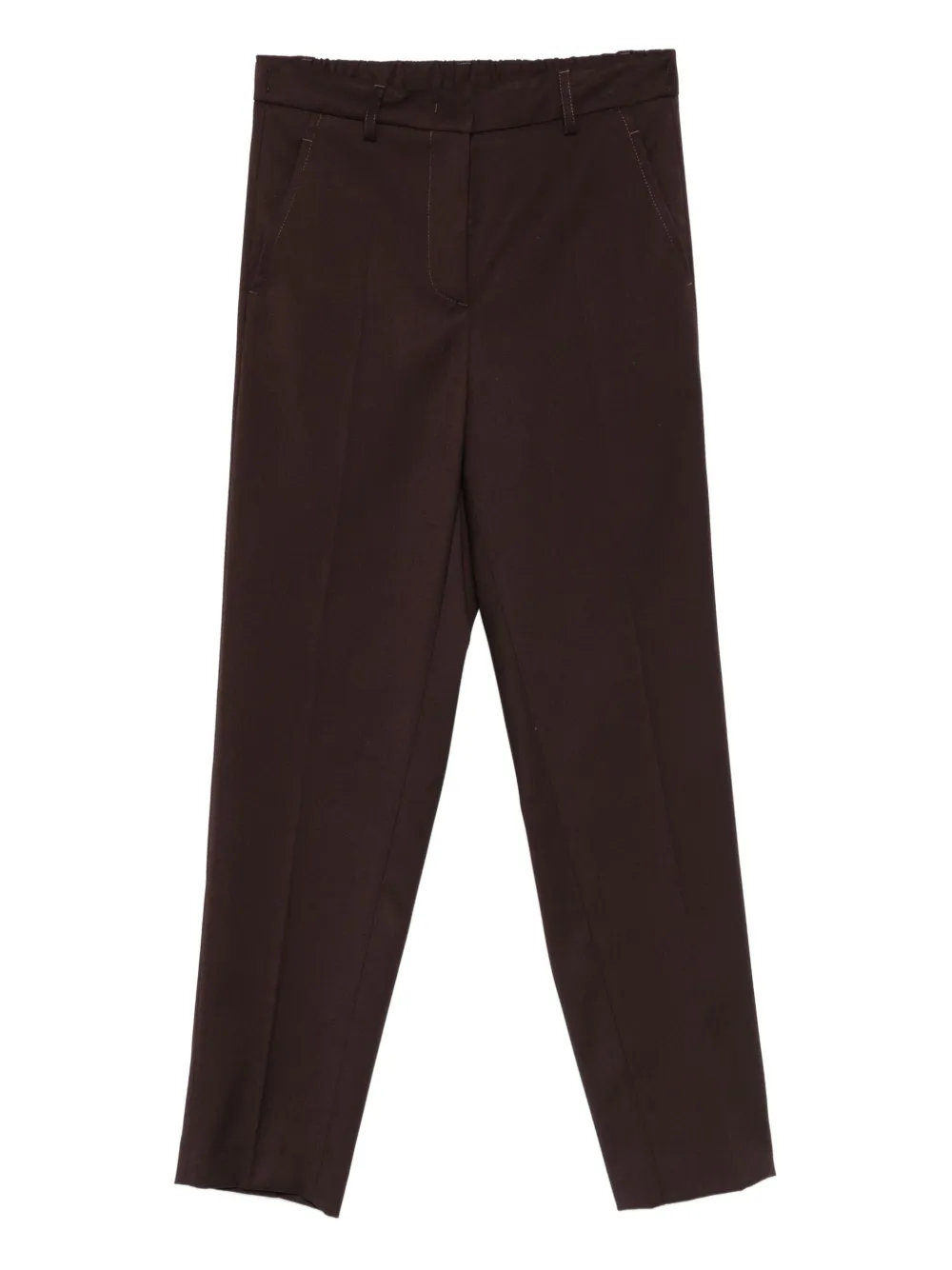 DRHOPE pressed-crease trousers - Braun