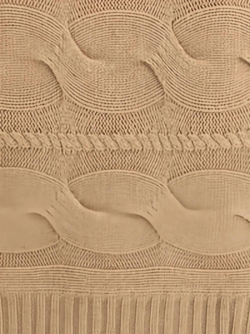 Max Mara Cable-knit Roll-neck Sweater In Neutral