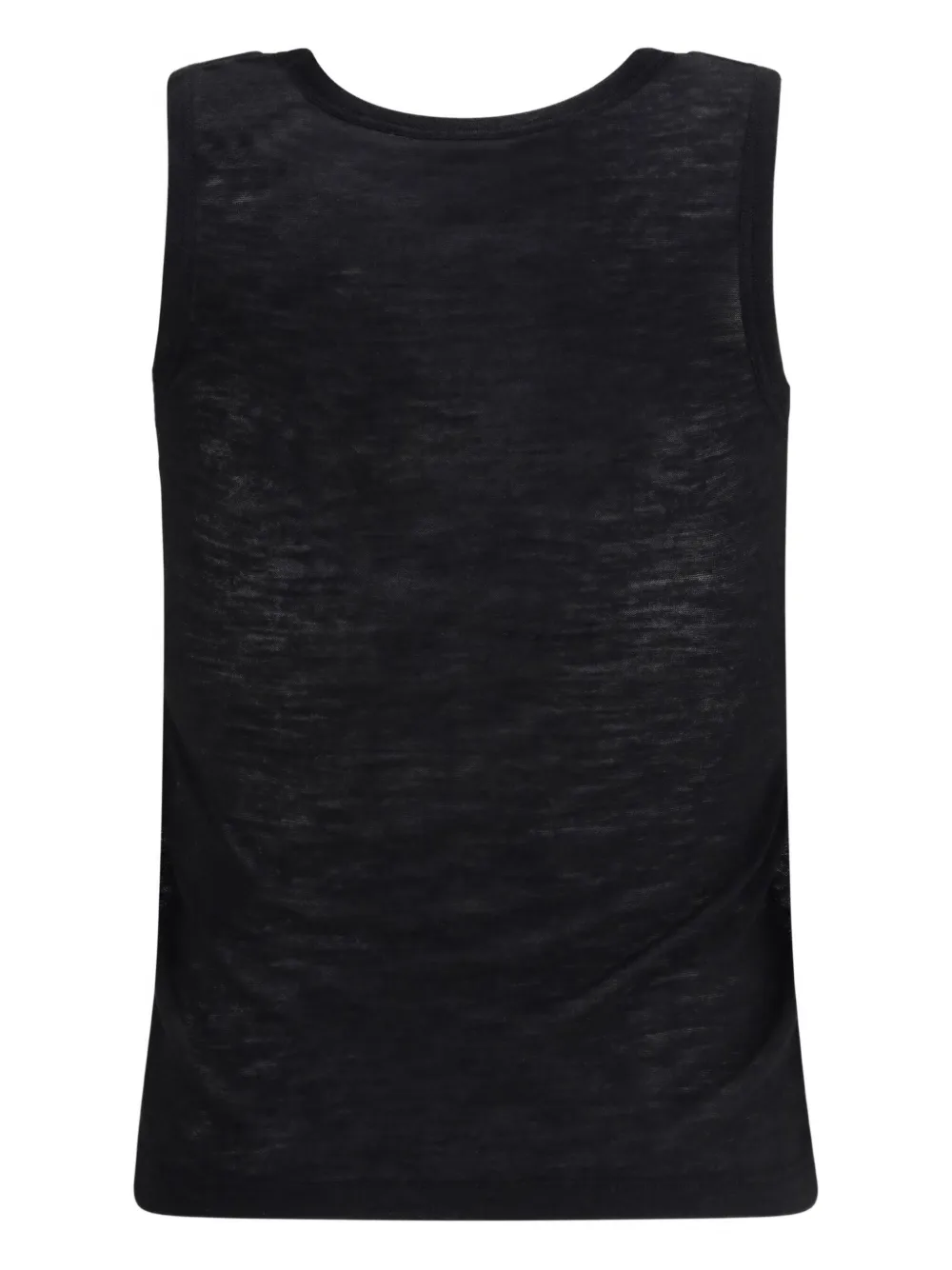 Saint Laurent Round-neck Tank Top In Black