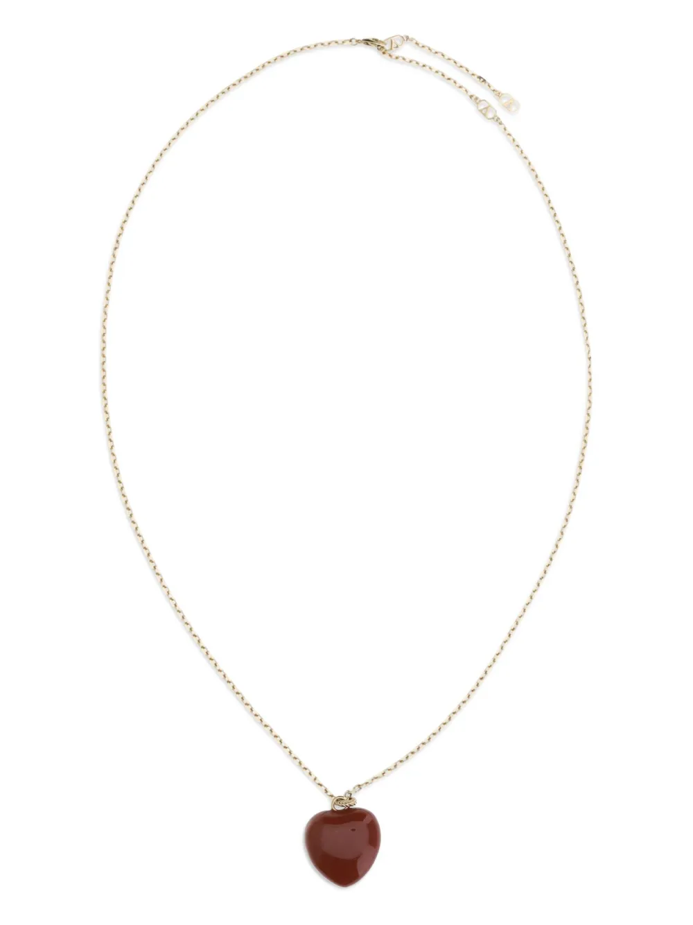 Valentino Heart-pendant Necklace In Gold