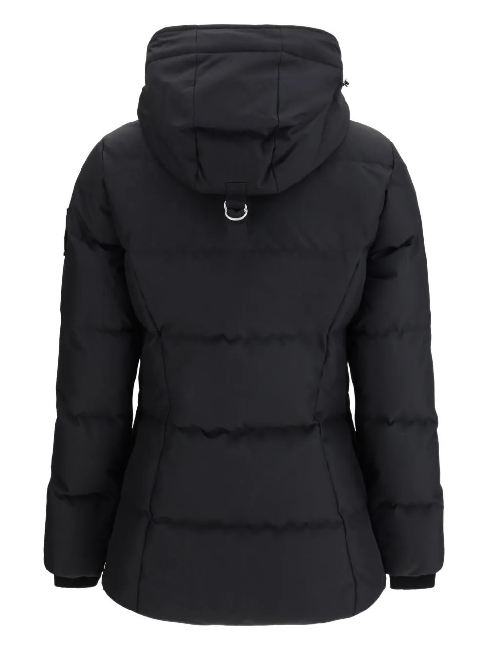 Moose Knuckles Quilted Padded Hooded Jacket With Zippered Pockets In Black