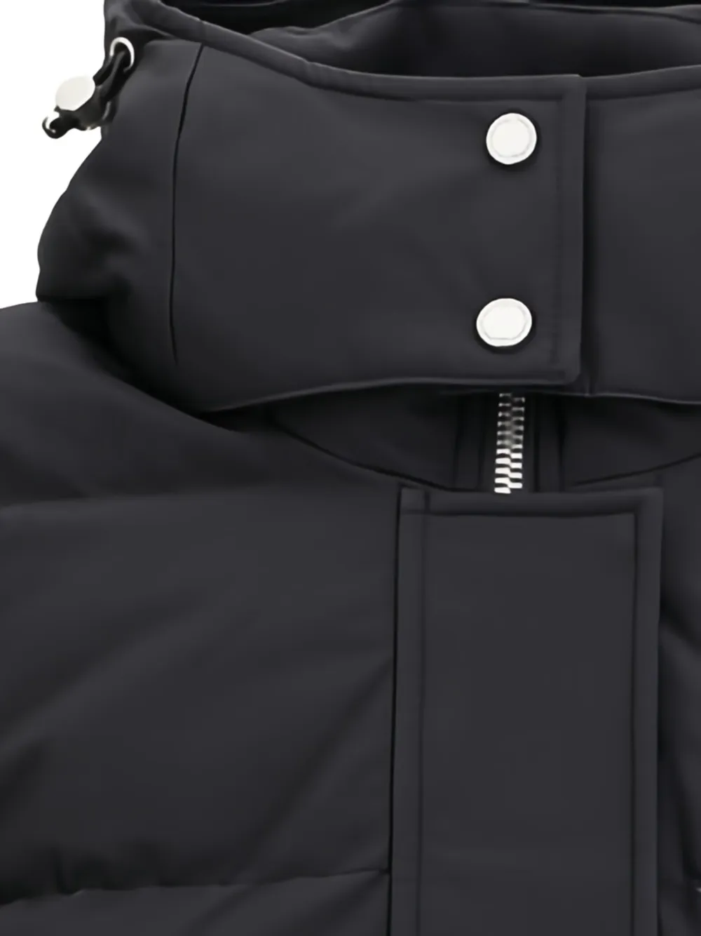 Moose Knuckles Quilted Padded Hooded Jacket With Zippered Pockets In Black