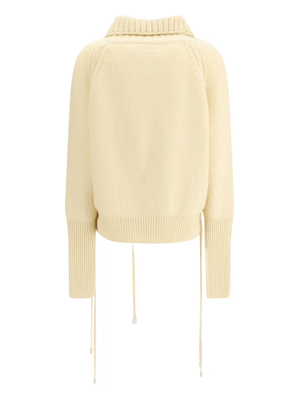 Ermanno Scervino Lace-up Sweater In Neutral