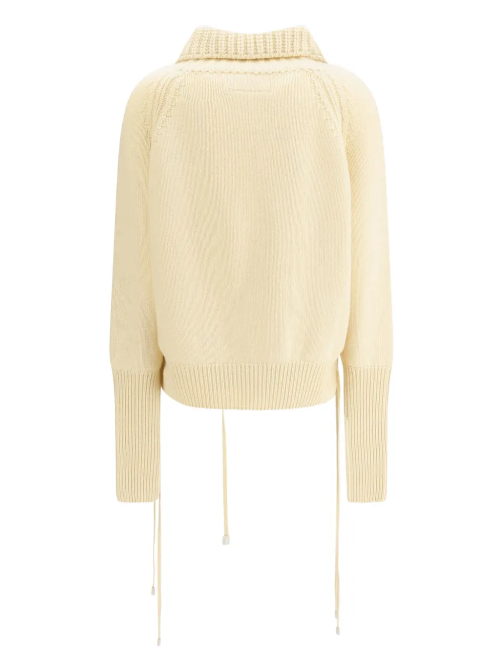 Ermanno Scervino Lace-up Sweater In Neutral