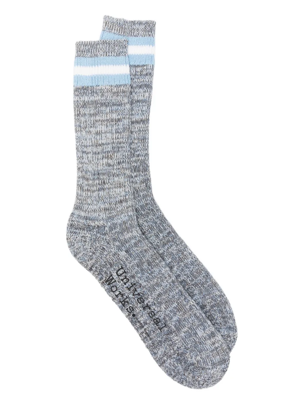 Universal Works striped socks | Blue | Image 1