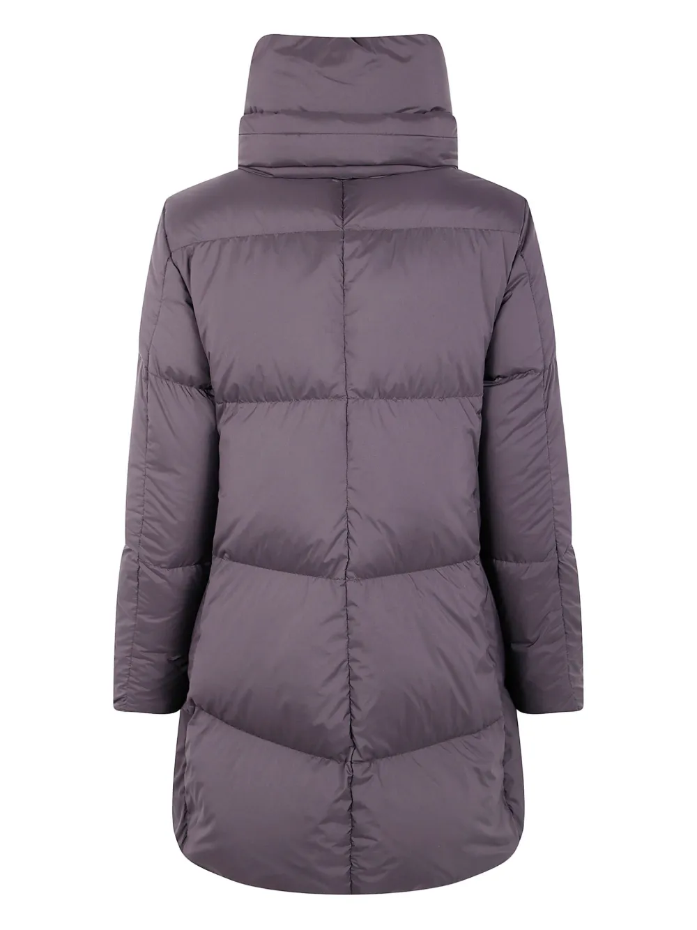 Herno A-shape Quilted Jacket High Collar In Purple