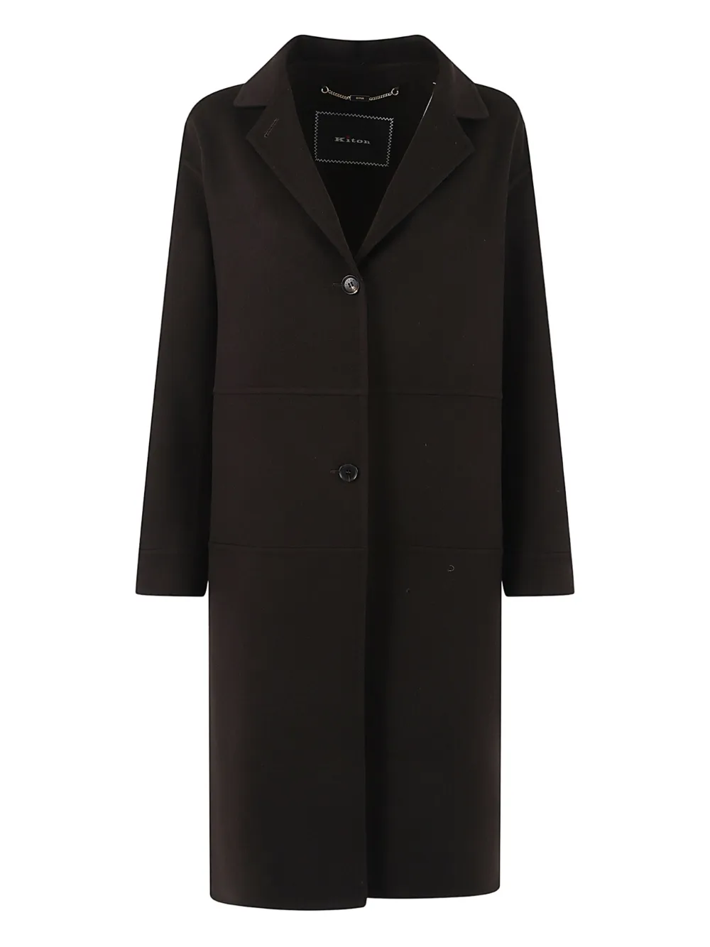 Kiton button-fastening cashmere coat | Brown | Image 1