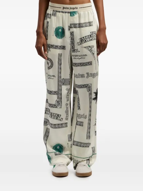 Palm Angels dollar-print elasticated pajama-style pants