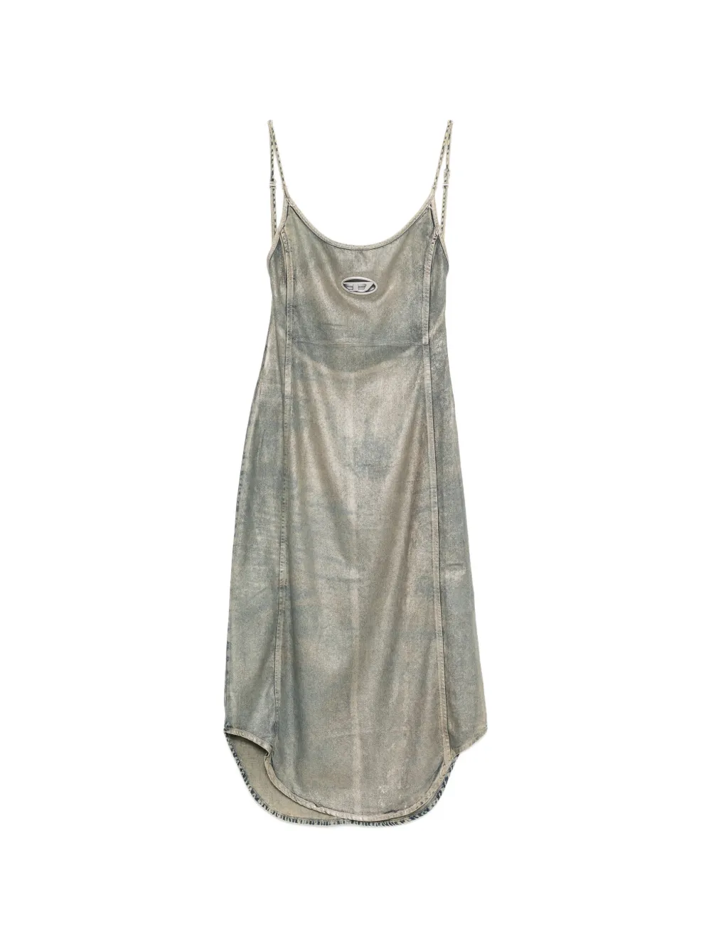 Diesel De-Vera-S logo-detail midi dress - Blu