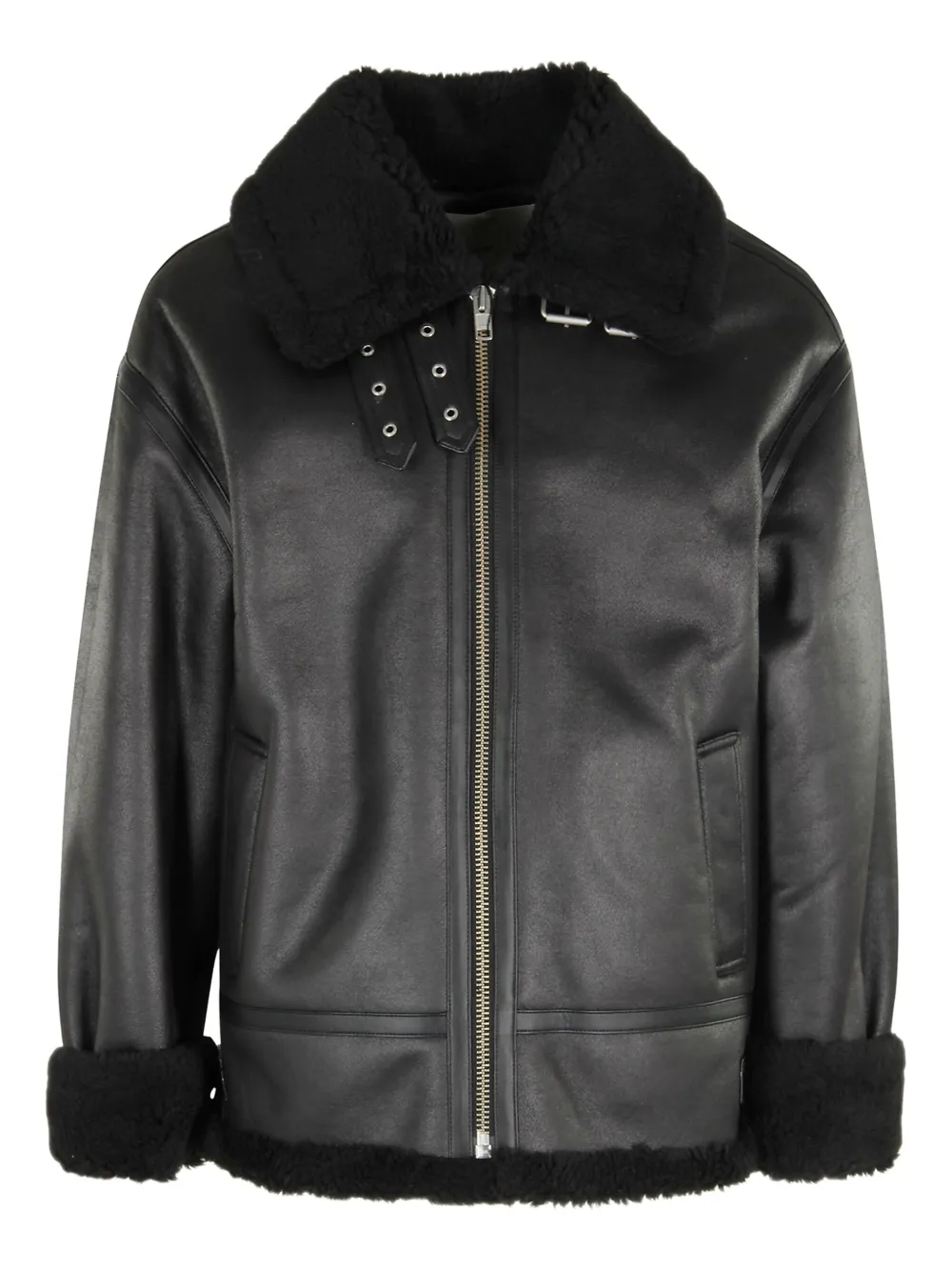 DUNST faux-leather jacket | Black | Image 1
