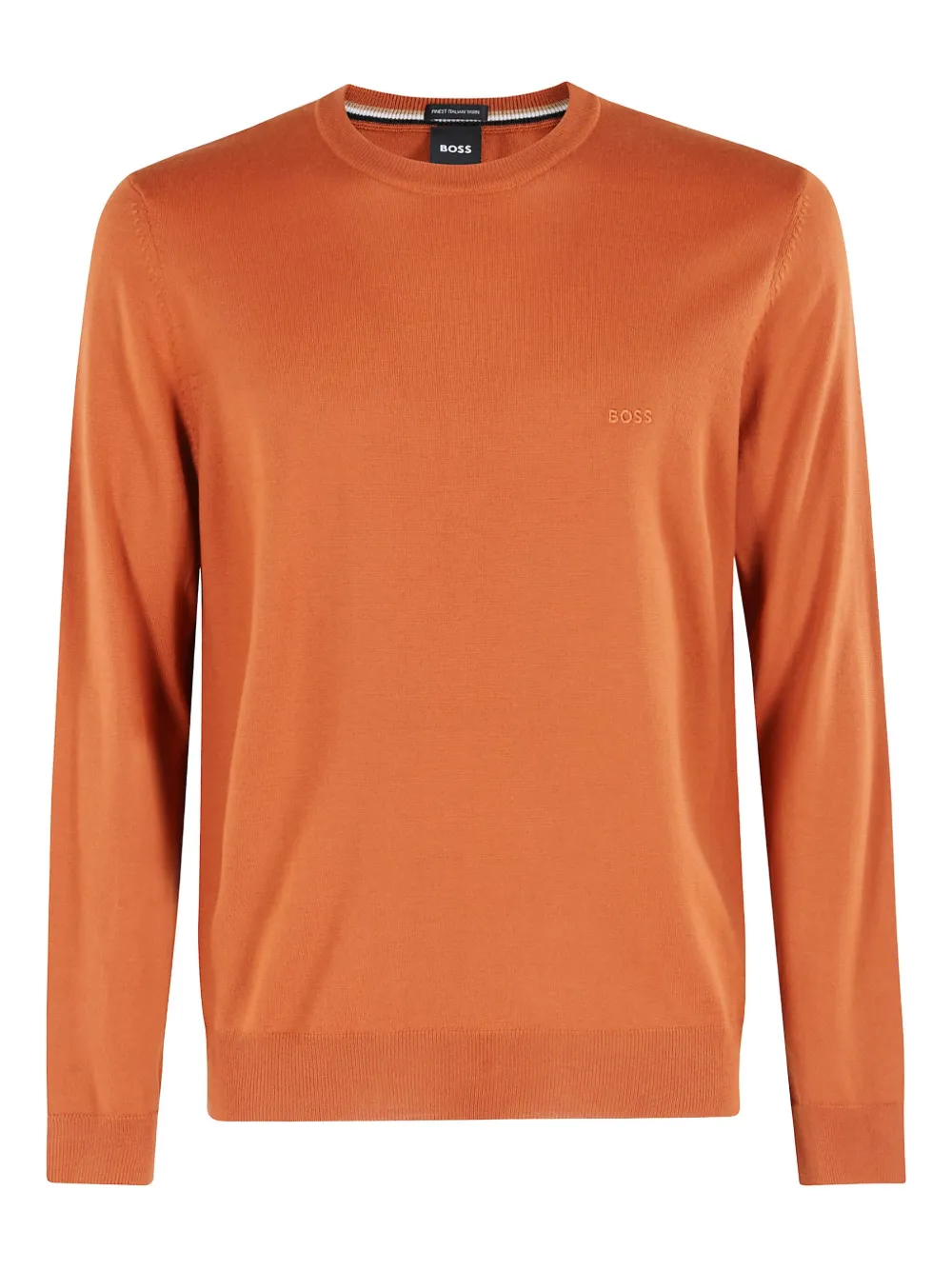 BOSS suéter con logo y cuello redondo | naranja | Image 1