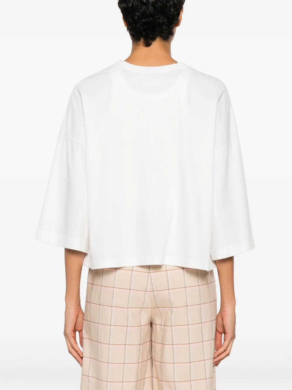 Forte T-shirt met geborduurd detail Wit