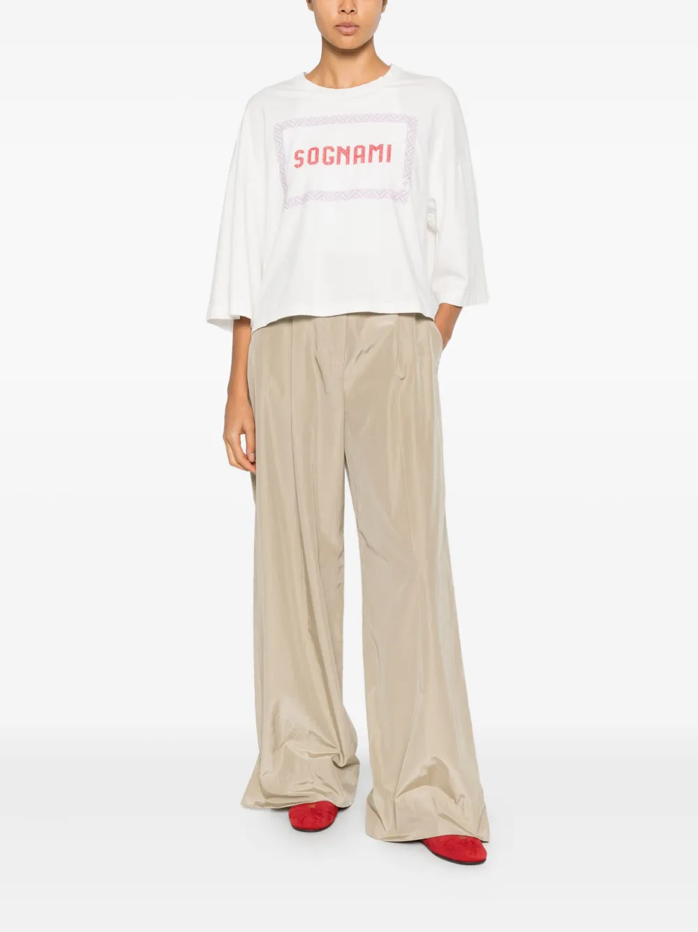 Forte Forte Plooibroek - Beige