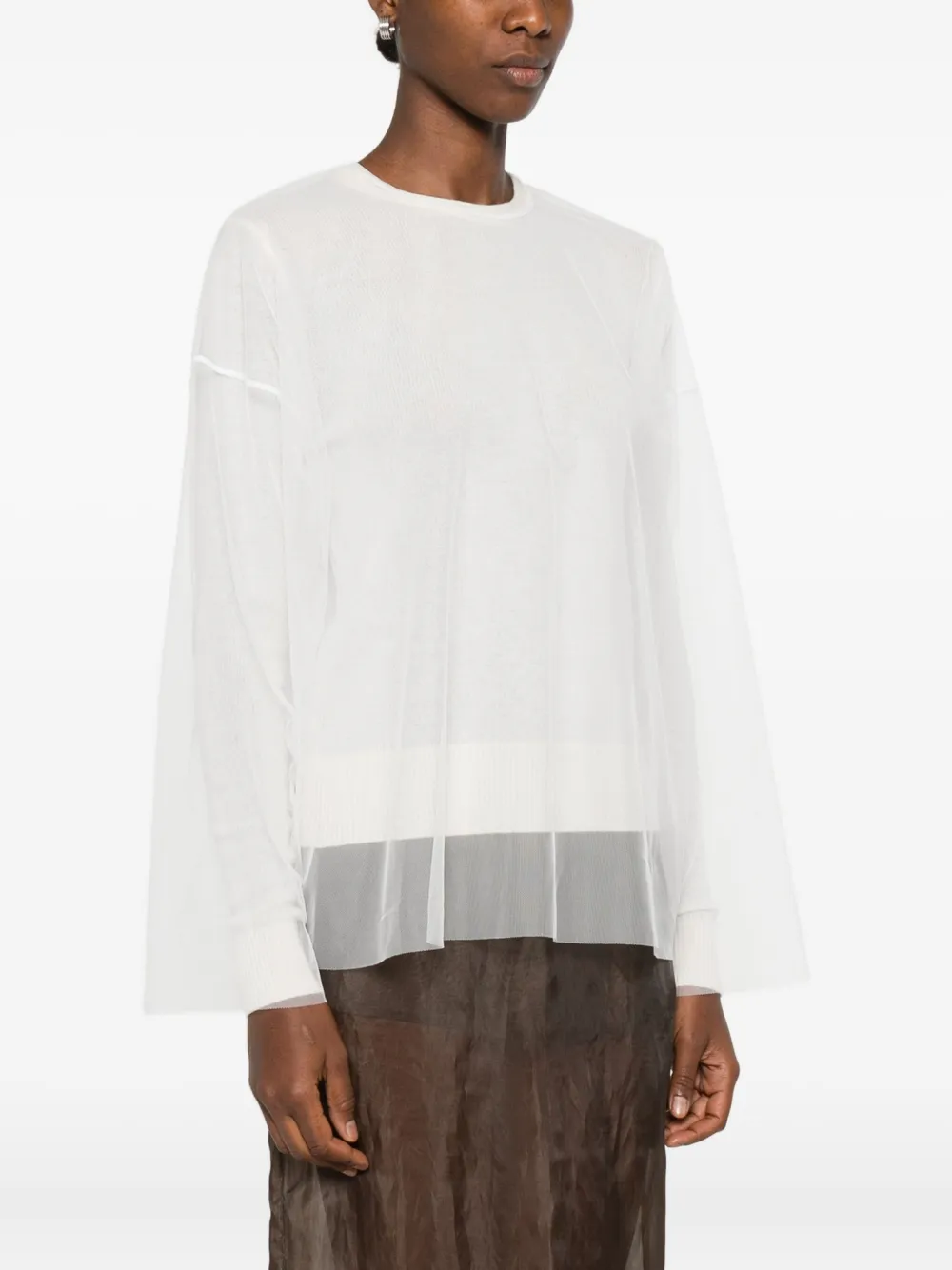  Forte Forte Sheer-panel Sweater - Neutrals 