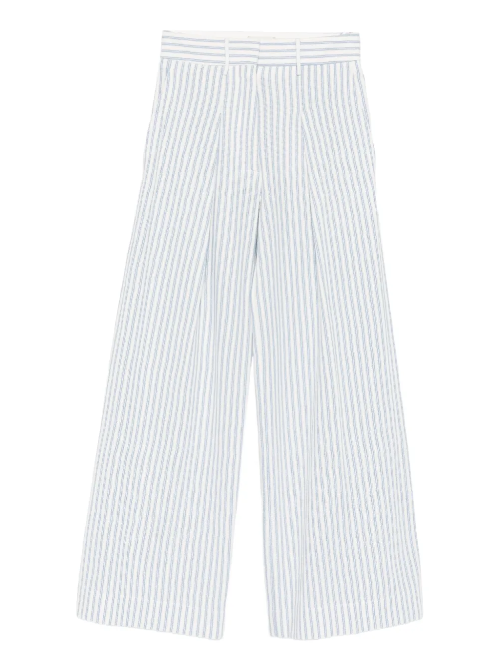 Forte Forte Pantaloni a righe con pieghe - Blu