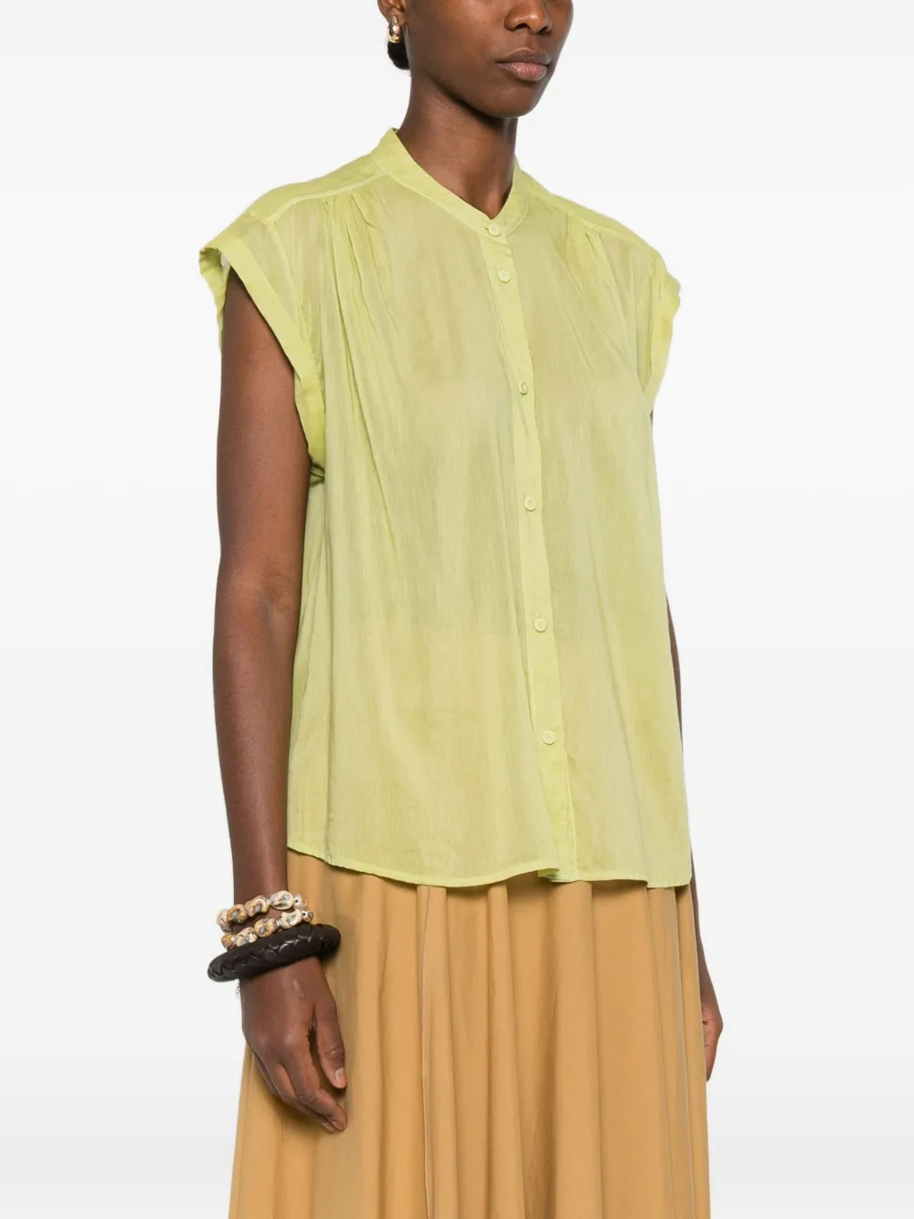  Forte Forte Buttoned Short-sleeve Shirt - Yellow 