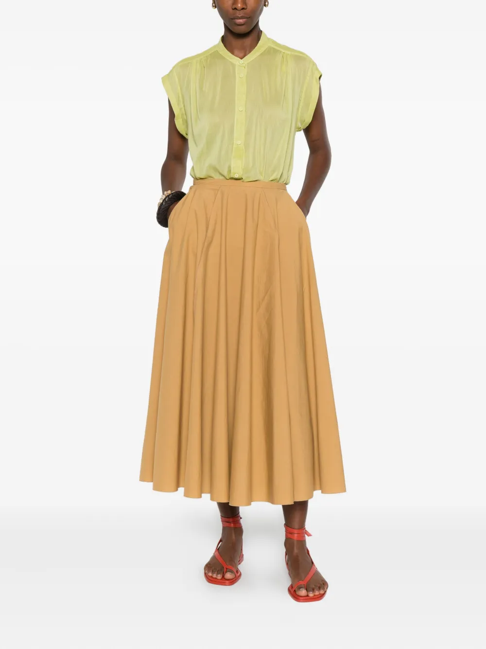 Forte Forte Blouse met korte mouwen - Geel