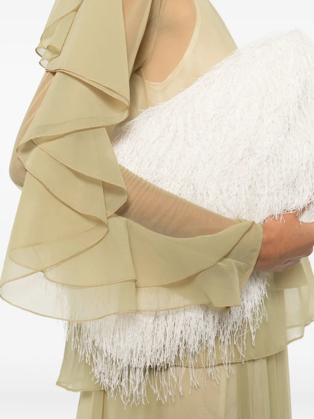 Forte Shirt met ruches Beige