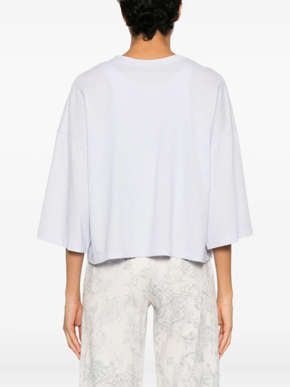 Forte T-shirt met geborduurd detail Wit