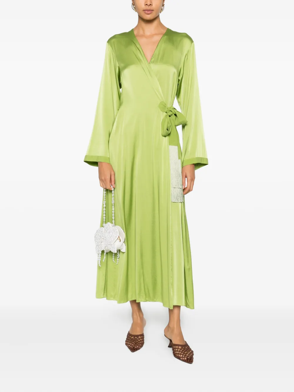 Forte Forte Midi-jurk met V-hals - Groen