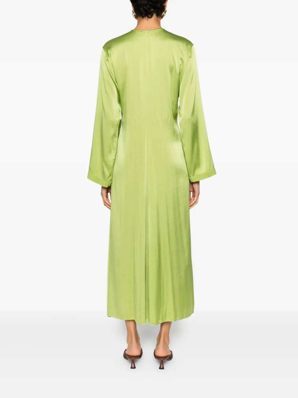 Forte Midi-jurk met V-hals Groen