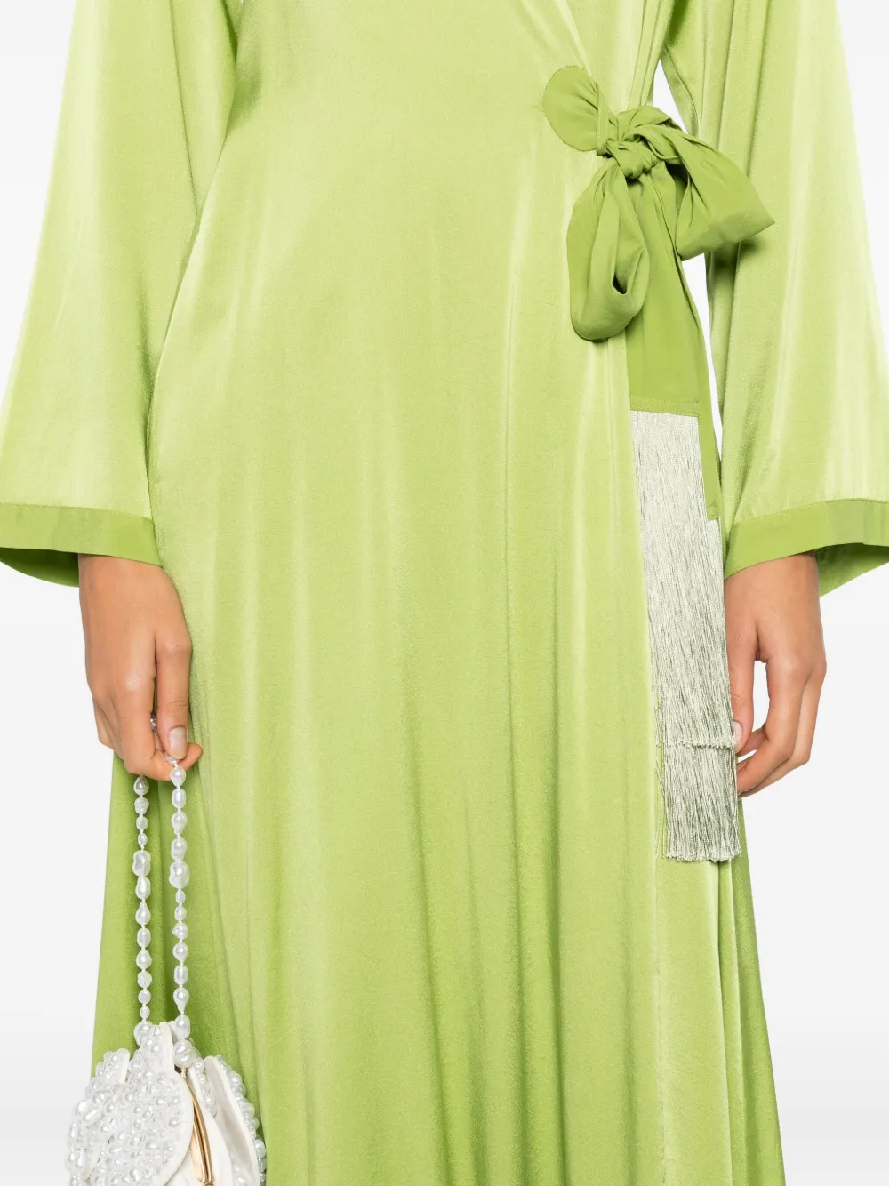 Forte Midi-jurk met V-hals Groen