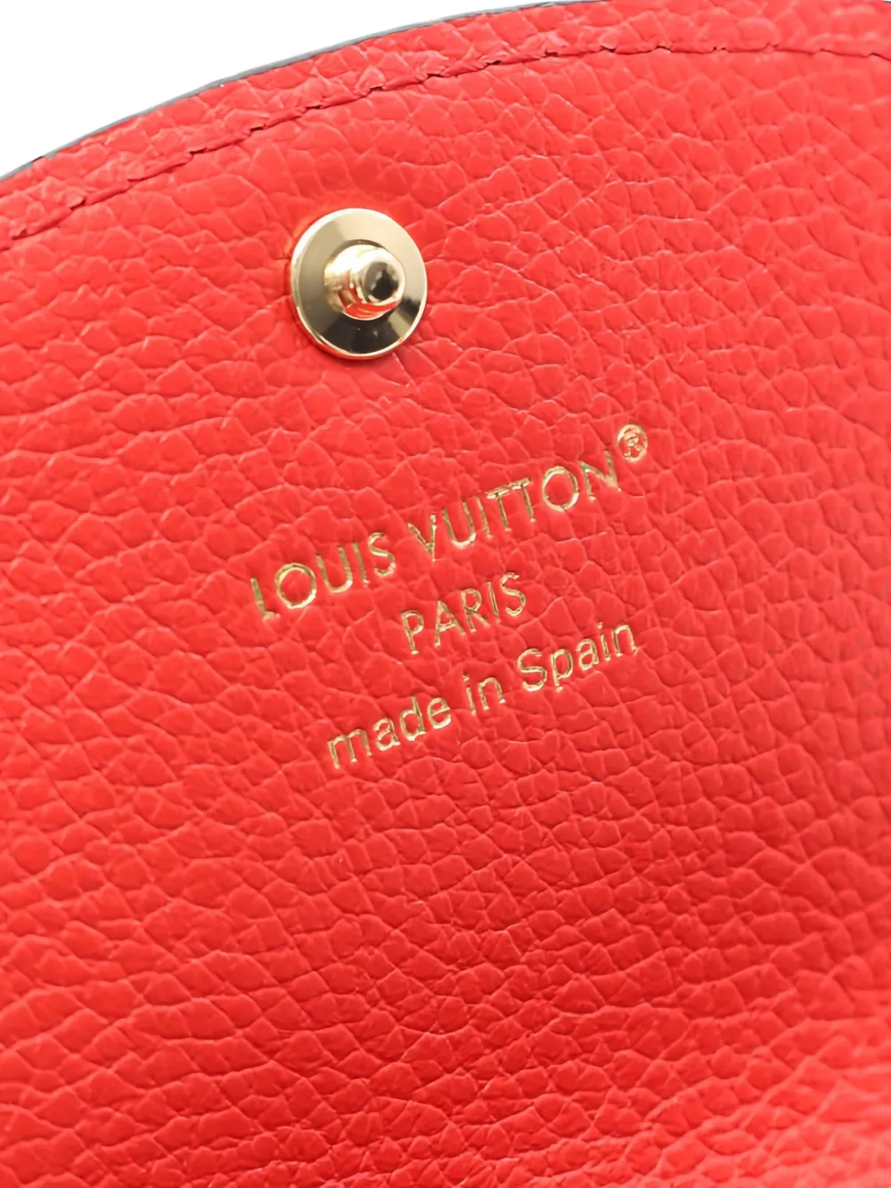 Pre-owned Louis Vuitton 2021 Rosalie Bi-fold Wallet In Red