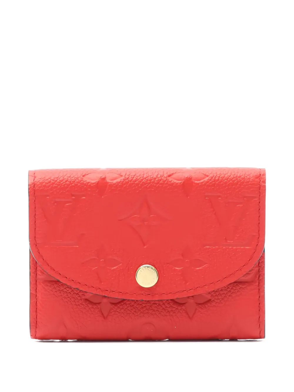 Pre-owned Louis Vuitton 2021 Rosalie Bi-fold Wallet In Red