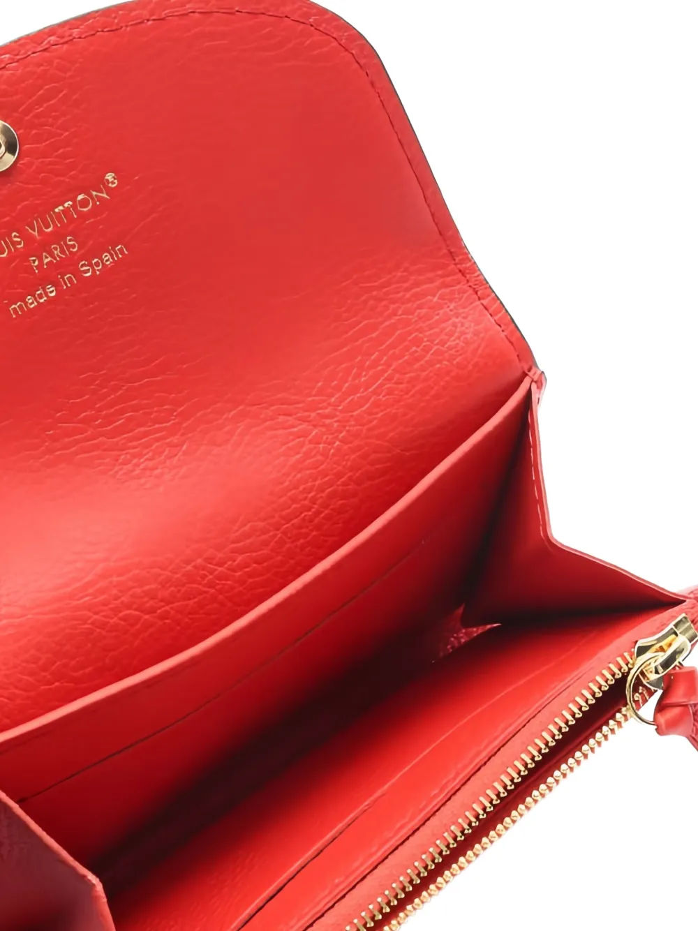 Pre-owned Louis Vuitton 2021 Rosalie Bi-fold Wallet In Red
