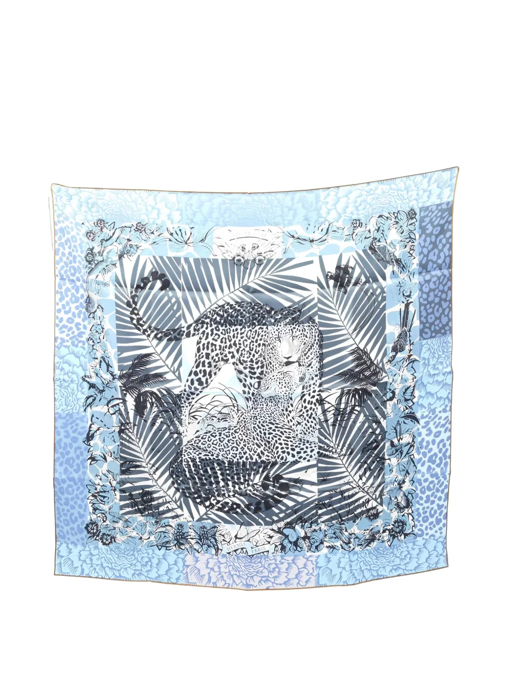 Hermès Pre-Owned écharpe Carré 70 Jungle Love (années 2020) | bleu | Image 1