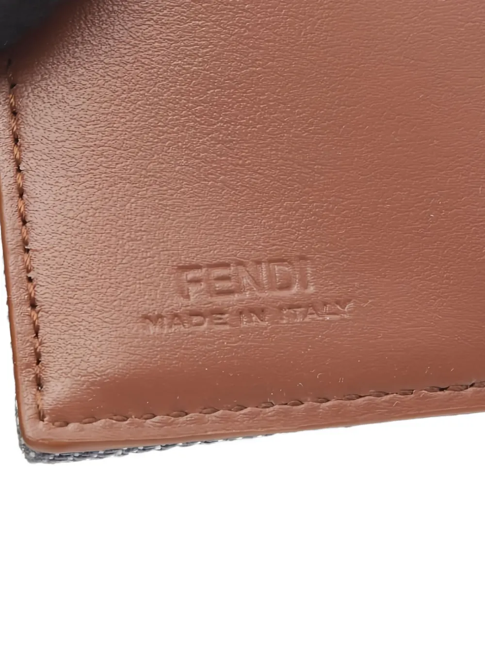 Pre-owned Fendi 2020s Zucca Tri-fold Wallet In Blue