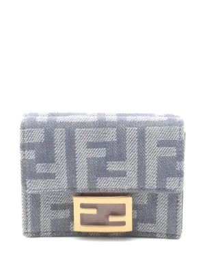Fendi Pre-Owned 2010-2025 Zucca Canvas Trifold Wallet Small