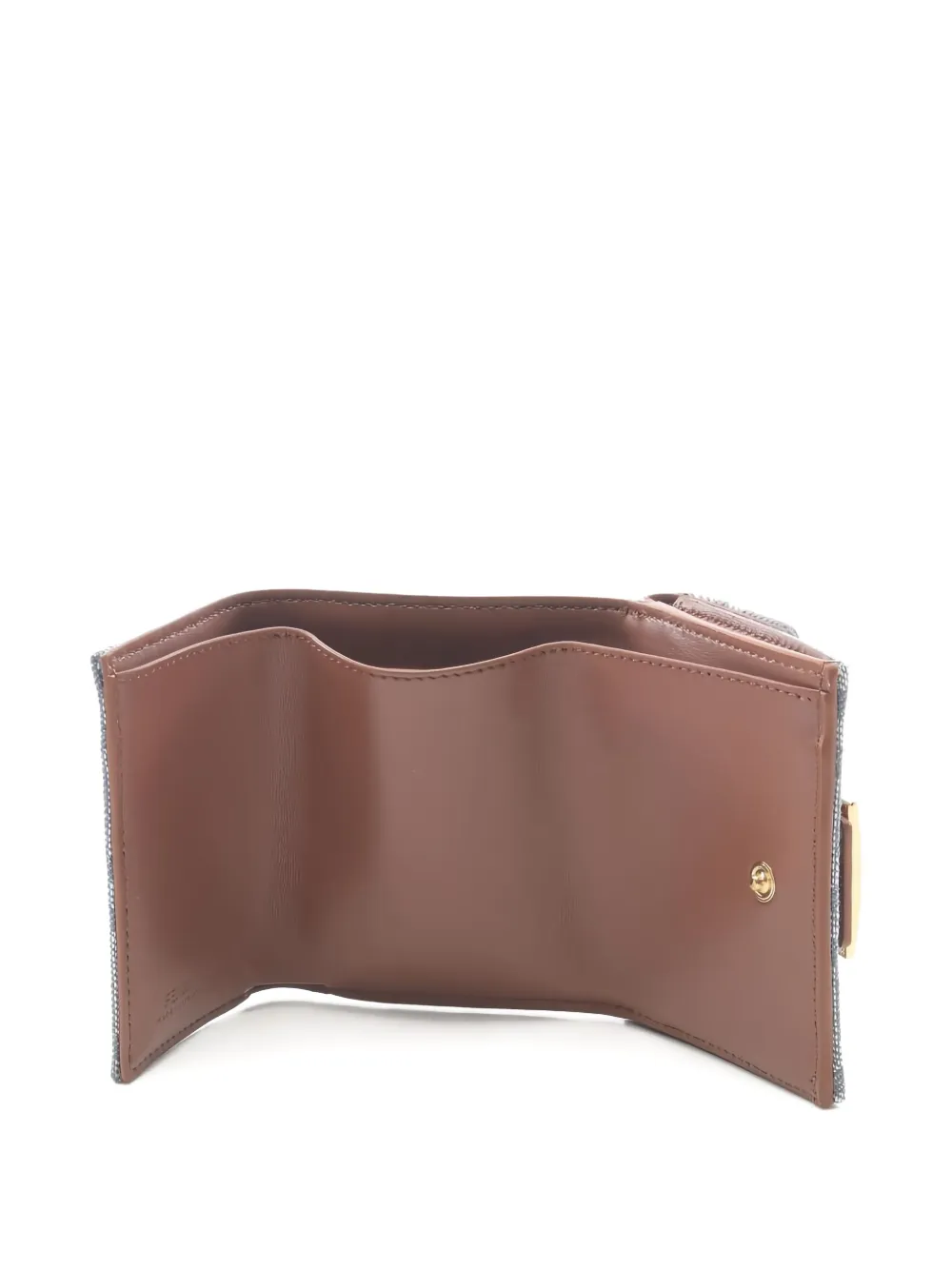 Pre-owned Fendi 2020s Zucca Tri-fold Wallet In Blue