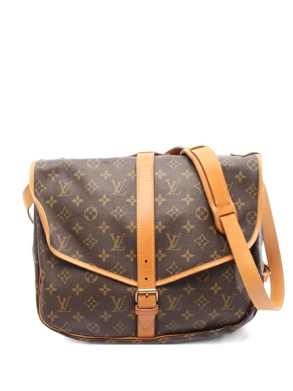 Louis Vuitton Pre-Owned 1994 ソミュール 35 モノグラム ショルダーバッグ - ブラウン Louis Vuitton Pre-Owned 1994 ソミュール 35 モノグラム ショルダーバッグ - ブラウン