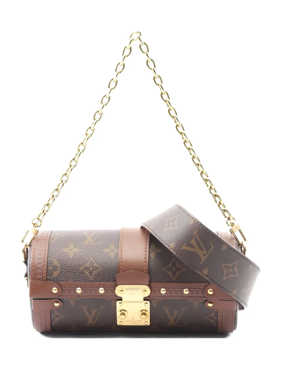 Pre-owned Louis Vuitton 2021s Papillon Trunk Monogram Shoulder Bag In Brown